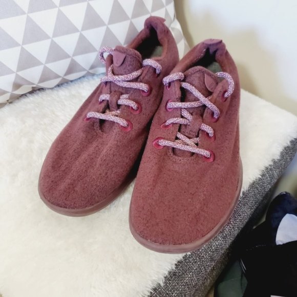Allbirds Burgundy Wool Womens Light Weight Running Shoes Sneakers 9 - Picture 3 of 6